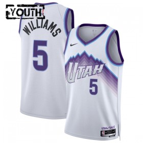Canotte Bambino Utah Jazz Cody Williams Nike 2025-26 Association Edition Bianco Swingman